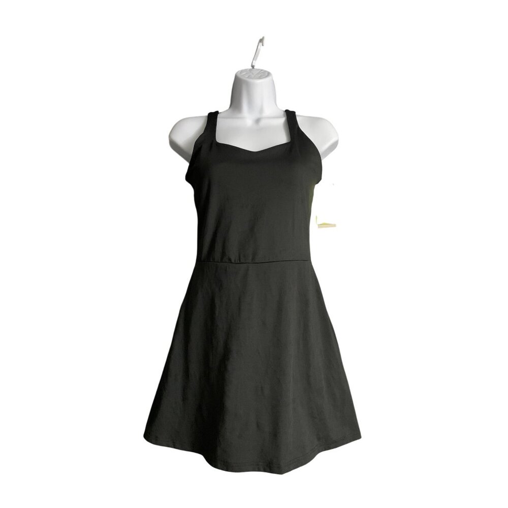 All In Motion Womens Black Activewear Knit Halter Dress Built-In Short Size XS - Picture 6 of 15